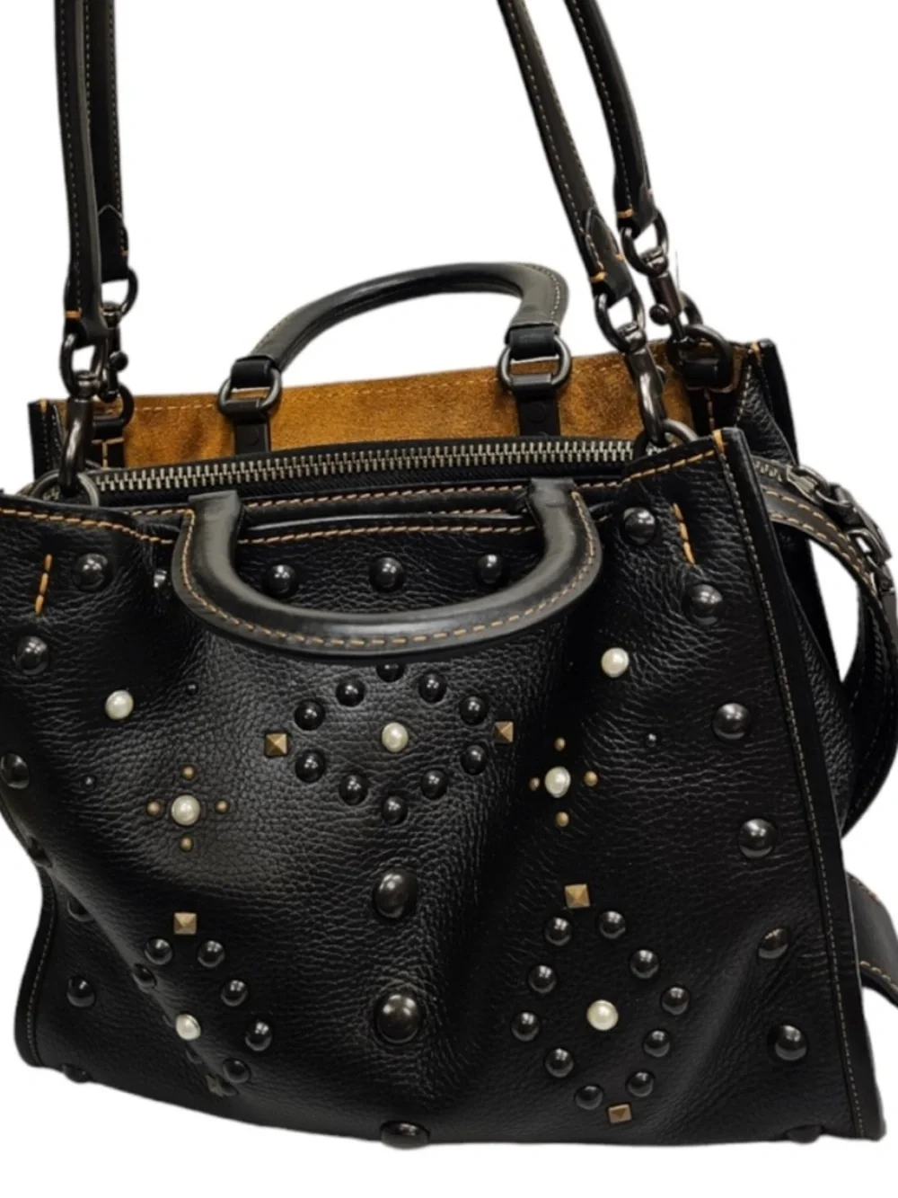 Coach Rogue Pebble Leather Multihandle